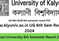 University of Kalyani 6th Semester Result