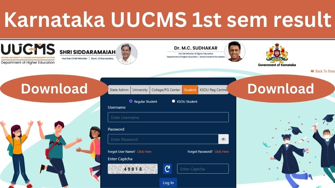 UUCMS Login Result 1st Sem, Karnataka UUCMS 1st sem result 2024