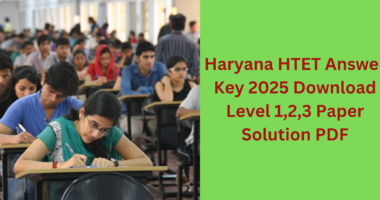 Haryana HTET Answer Key 2025 Download Level 1,2,3 Paper Solution PDF