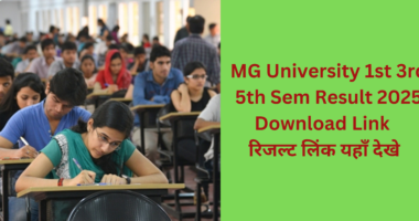 MG University 1st 3rd 5th Sem Result 2025 Download Link at mgu.ac.in