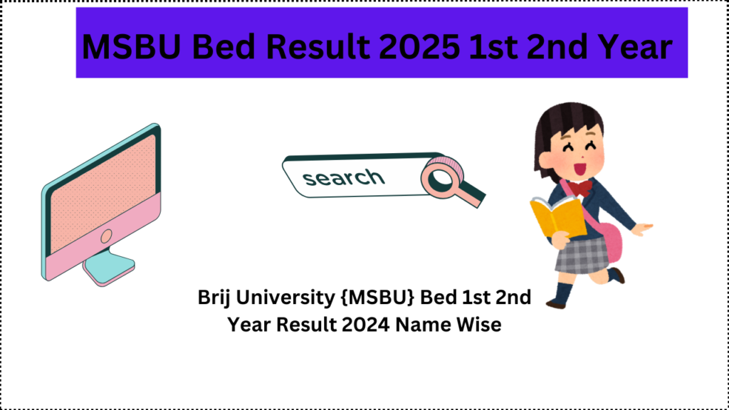 MSBU Bed Result 2025 1st 2nd Year