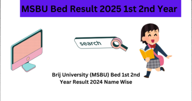 MSBU Bed Result 2025 1st 2nd Year