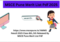 MSCE Pune Merit List Pdf