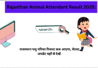 Rajasthan Animal Attendant Result 2025: